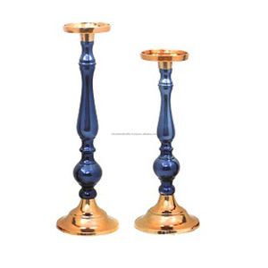 Juego de 2 piezas de candelabros decorativos de Color negro y dorado de Metal para decoración de bodas y fiestas decorativas para el hogar - Product Image 5