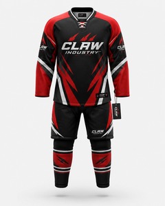 Uniforme de Hockey sobre Hielo 100% Poliéster, Cómodo, con Logotipo Sublimado, Diseño con Nombre del Equipo, Transpirable, Antibacterial, de Secado Rápido, Unisex - Product Image 1