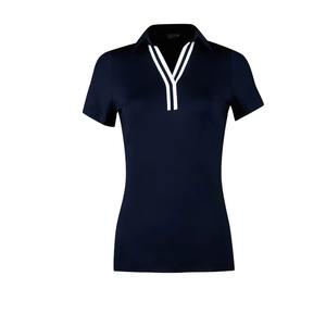 Vêtements de golf basiques pour femmes à porter au quotidien, t-shirt à manches courtes, couleur unie, respirant, en coton, polos pour femmes grandes tailles - Product Image 6