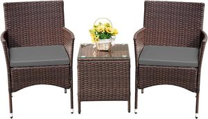 Contemporary Wood and Wicker Furniture Set Luxury Design for Hospitality and Indoor Patio Use - Product Image 1