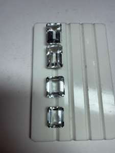 Aguamarina Natural, Corte Esmeralda, Octágono Facetado, Gema de Tamaño Libre |   Piedra de Aguamarina Azul Suelta para Joyería y Venta al por Mayor - Product Image 4