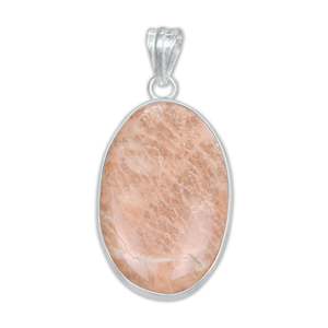 Collares Colgantes Vintage al por Mayor de Latón Chapado en Oro/Plata con Engaste de Bisel y Gema de Amazonita Melocotón para Aniversarios y Ocasiones Especiales - Product Image 3