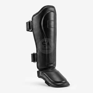 Espinilleras Profesionales de Boxeo en Cuero PU Verde Bosque, para Muay Thai, MMA, Kickboxing, con Espuma de Alta Densidad para Absorción de Impactos - Product Image 6