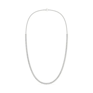 Collier tennis en diamant de laboratoire, or blanc 14 carats plaqué rhodium, cadeau de mariage pour femme - Product Image 1