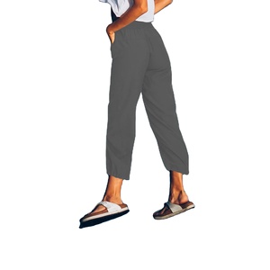 Pantalones Cargo de Cintura Alta para Mujer, Corte Holgado, Color Sólido, Cierre con Cordón, Estilo Casual de Verano con Bolsillos - Product Image 4