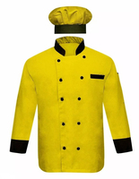 Veste de cuisinier professionnelle, ensemble complet, manches longues, best-seller, tenue de restauration, poche noire sur le revers, uniforme de boulanger