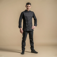 Vêtements de cuisine pour chef, uniformes de serveur et serveuse, veste de chef à manches longues pour homme, prix de gros, pour restaurant et hôtel