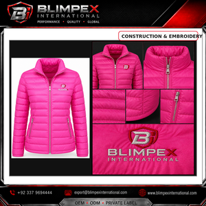 OEM Custom Logo Womens Lightweight High-Quality Puffer <b>Jacket</b> Stand Collar Quilted <b>Packable</b> Winter Coat with Zipper Pockets - Product Image 5