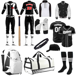 Custom Professional <b>Baseball</b> Jersey Set Pants Gloves Bat Hat Socks Backpack Personalized Team Uniforms Adults Unisex - Product Image 1