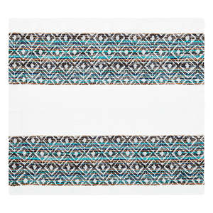 Set di 4 Tovaglioli in Lino-Cotone Stampato Etnico Bohemien 20x20 pollici Mode Living Cuzco - Set Accessori - Product Image 5