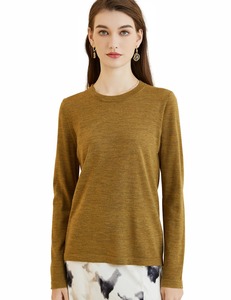 O-Neck <b>Long</b> <b>Sleeve</b> Knitted T-Shirt Regular Fit Solid Color Casual <b>Top</b> Beige Cotton Breathable Men's Wear - Product Image 4