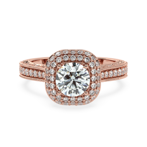 Anillo de Diamante Natural de 1.33 Quilates, Color H, Claridad VS1, Hecho a Mano con un Impresionante Diamante Incrustado, Oro Amarillo de 14 Quilates, Talla 5 - Product Image 1