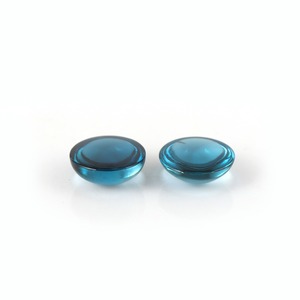 Topacio Azul Londres Natural, Cabujón Redondo, Gema Suelta, Topacio Azul Oscuro Pulido de Alta Calidad para Joyería - Product Image 3