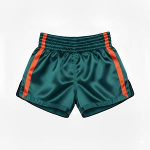 Pantalones Cortos de Muay Thai Personalizados al por Mayor con Logotipo, Pantalones de Entrenamiento de Kickboxing de Satén Naranja Premium, Pantalones Deportivos Retro con Franja Lateral para Gimnasio y Fitness - Product Image 3