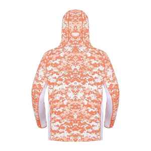 เสื้อฮู้ดตกปลาแขนยาวสำหรับผู้ชาย พิมพ์ลายแบบซับลิเมชั่น ป้องกันรังสียูวี UPF 50 เสื้อแจ็คเก็ตประสิทธิภาพสูงป้องกันรังสียูวี สำหรับกิจกรรมกลางแจ้ง - Product Image 4
