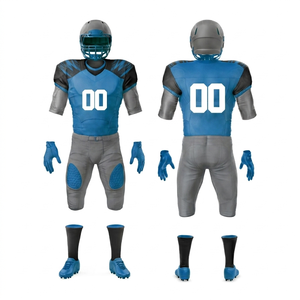 Uniformes de football américain personnalisables Rouge Gris Col en V Manches courtes 100% polyester Évacuation de l'humidité Toutes saisons Adulte Homme - Product Image 4