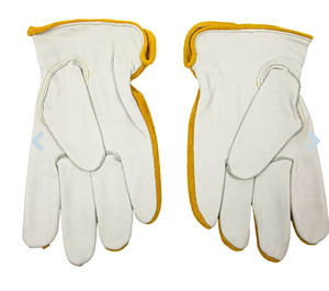 Premium Cow Grain Leather Safety <b>Cuff</b> Anti-Slip Palm Split Leather Back Driver Gloves for Industrial Construction General Work - Product Image 5