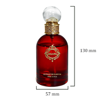 Nouveau modèle 2026 – Flacon de parfum vide rond de luxe en verre, 30 ml, 50 ml, 100 ml, rouge, avec emballage