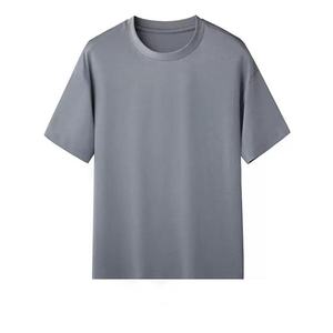 เสื้อยืดผู้ชาย OEM ODM ผ้าฝ้าย 100% 240 กรัม สำหรับพิมพ์โลโก้ Pima แบบกำหนดเอง ทรงไหล่ตก ลายกราฟิก แขนสั้น เสื้อยืดพื้นฐาน ผ้าถัก - Product Image 2