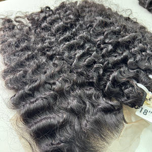 Prix usine 100% brut vierge vietnamien trame humaine dentelle paquet birman Curl couleur naturelle Super Double dessiné Extensions de cheveux - Product Image 1