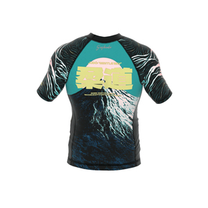 T-shirt de compression unisexe à manches courtes Samurai Warrior, impression par sublimation, logo frontal, UPF50+, séchage rapide, polyester - Product Image 2