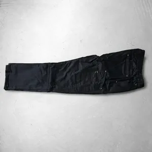 Pantalon de travail cargo noir pour homme avec poche latérale et taille élastique |   Pantalons de travail - Product Image 4