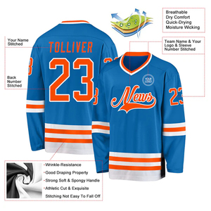 Fashion Ice Hockey Jersey Athletic Streetwear Custom Sports Uniform With Team Logo Name And Number Printing - Product Image 2