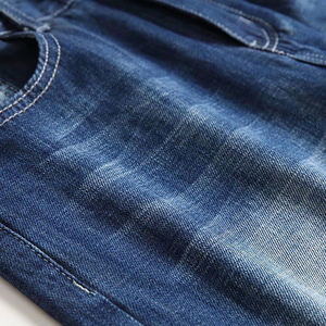 SHH INDUSTRIES Pantalones Cortos Vaqueros Rectos Personalizados para Hombre con Cinturón de Tela, Lavado Ácido, Bordado, 14oz, Peso Pesado, OEM, Verano - Product Image 6
