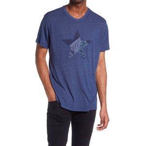 เสื้อยืดคอกลมแขนสั้นผ้าเจอร์ซีย์ระบายอากาศได้ดี ป้องกันรอยยับ ดีไซน์โลโก้แบบกำหนดเองใหม่ล่าสุด แฟชั่นสตรีทแวร์ผู้ชาย ผ้าฝ้าย 100% - Product Image 2