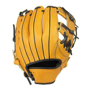 Gants de baseball pour jeunes imprimés sur mesure, en cuir noir, gants de baseball OEM, gants de sport de haute qualité - Product Image 3