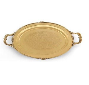 Bandeja metálica resistente al calor, adecuada para servir platos calientes de forma segura, bandeja versátil perfecta para desayuno, almuerzo y cena - Product Image 1