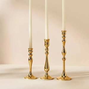 Support à bougies en métal pour décoration intérieure, design européen, chandelier de table pour mariage, centre de table - Product Image 4