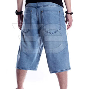 Men <b>Jeans</b> Jorts Regular Fit Casual Streetwear Summer <b>Soft</b> Breathable Straight Cut Outdoor Durable 100% Cotton Solid OEM Service - Product Image 2