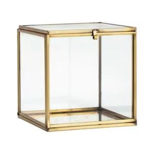 Caja de Joyería de Vidrio y Latón con Plateado, Producto Personalizado para Decoración de Bodas, Hecho a Mano, Venta al Por Mayor - Product Image 4