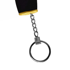 Mini porte-clés gant de boxe en cuir jaune unisexe avec fermeture auto-agrippante, design respirant et léger - Product Image 4