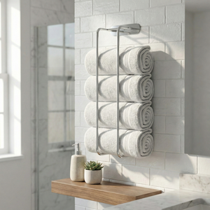 Estante de Esquina para Toallas de Baño, Metálico, Rectangular, Moderno, Duradero, para Montar en la Pared, Acabado Cromado, de Una Sola Capa, Almacenamiento para el Hogar, Taiwan-MIT - Product Image 6