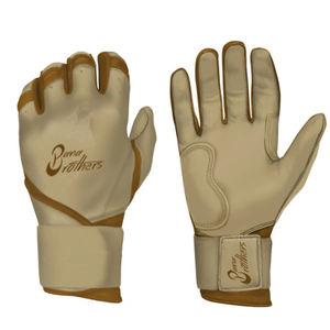Gants de baseball de haute qualité couleur marron avec manchette longue et doubles sangles - Product Image 2