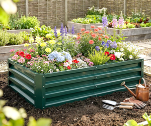 Classic Galvanized Steel Garden Bed Kit 6x3x1ft Eco-Friendly Outdoor <b>Propagator</b> Kits <b>for</b> Vegetables Flowers Herbs <b>Plants</b> - Product Image 5