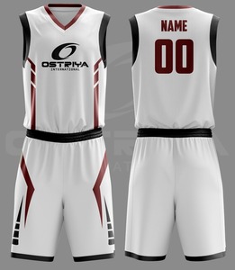 Uniformes de basket-ball pour femmes de haute qualité, 100% polyester, séchage rapide, respirant, antibactérien, col en V, manches courtes, imprimé sur le devant - Product Image 5