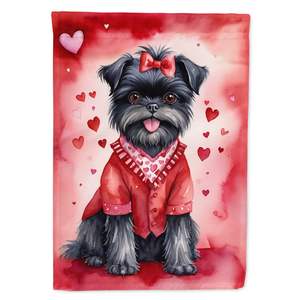 Affenpinscher Drapeau de jardin pour la Saint-Valentin Boîte aux lettres multicolore Bannière décorative de cour pour les œuvres d'art et les parterres de fleurs Petite taille - Product Image 1