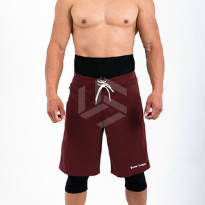 2026 OEM New Wholesale Mens <b>Islamic</b> Modest Workout Shorts with Inner Tights Awrah Shorts Mid-Knee Nonwoven Eco-Friendly - Product Image 1
