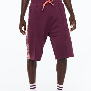 Short de basketball en maille avec deux poches latérales profondes, coupe courte basique d'été, en polyester et coton, style vintage, technique, mi-longueur - Product Image 5
