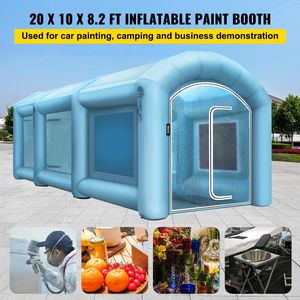 20 X 10 X 8 ft <b>Inflatable</b> Spray Booth <b>Car</b> Paint Tent with LED Lighting Filter 2 Blowers for Baking Use - Product Image 2