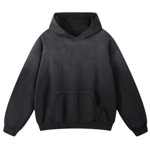 Wholesale Custom Logo Digital Printing Winter Loose Fit Heavyweight 100% Cotton Solid High Quality Streetwear Men Hoodies - Product Image 1