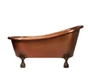 Bañera Ovalada de Cobre Independiente con Patas, Bañera Clásica de Cobre Brillante para Hogar y Hotel - Product Image 1