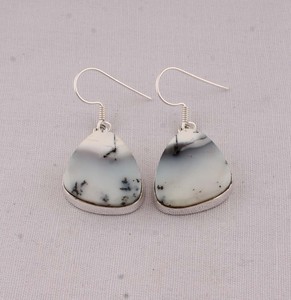 Natural Dendritic <b>Opal</b> <b>Earrings</b> 925 Sterling Silver Handmade Shalin Gemstone Drop <b>Earrings</b> Wholesale Unique Dendrite Jewelry - Product Image 2