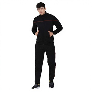 Ensemble de survêtement pour homme, veste zippée et pantalon de jogging à taille élastique, élégant, vente en gros - Product Image 1