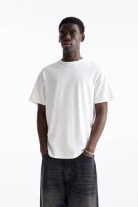 T-shirt blanc uni de qualité supérieure, unisexe, en coton, col rond, manches courtes, impression personnalisée, vente en gros - Product Image 3