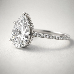 Anillos de plata al por mayor con corte de pera para mujer, anillos de plata S925 para boda y compromiso para mujer - Product Image 2