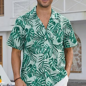 Camisas de Playa Cómodas para Hombre, Tela Fresca y Transpirable, Corte Relajado, Ideal para Fiestas en la Playa y Días de Playa - Product Image 3